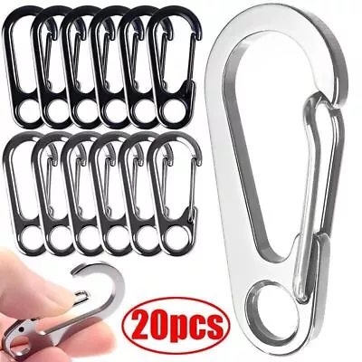 20pcs Mini Carabiners Outdoor Camping Hiking Buckles Alloy Spring Snap Hooks • $11.84