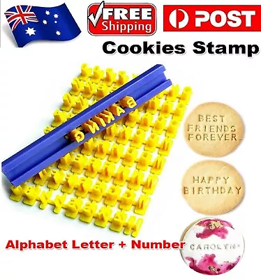 Fondant Alphabet Cake Letter Number Cookies Biscuit Stamp Mold Cutter Embosser • $11.99