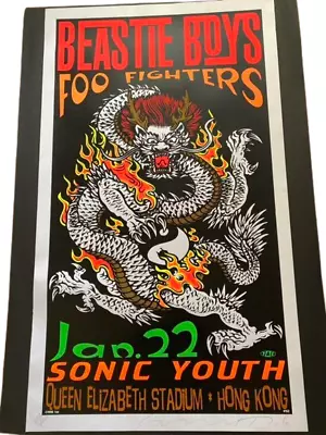 Beastie Boys Foo Fighters Taz Silk Screen Edition Autographed RALEIGH • $1852.85