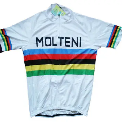 Mens World Champion Molteni Cycling Jersey Bicycle Jersey Cycling Shirt Jersey • $20.63