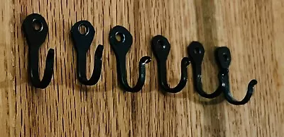 6 Horse Shoe Nail Hooks Hand Forged J Hooks Small 1-1/2 H X 1 Wx1/2 D  • $6.99