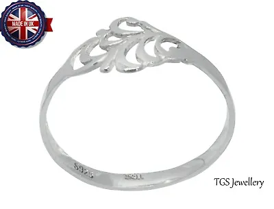 Gentle 925 Solid Silver Ladies Ring UK Hand Finished All Size Available  • £10.99
