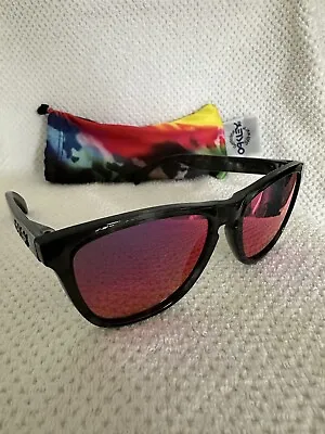 Oakley Frogskins Collectors Edition Acid Tortoise Black +Red Iridium RARE 24-313 • $125