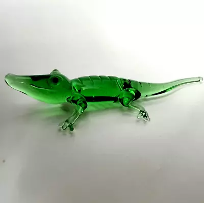 Murano Glass Handcrafted Unique Crocodile Figurine Glass Art • $19.98