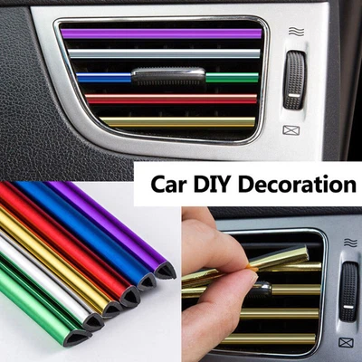 £3.59 • Buy 10Pcs Car Air Conditioner Outlet Vent Grille Decor U Shape Molding Trim Strip UK