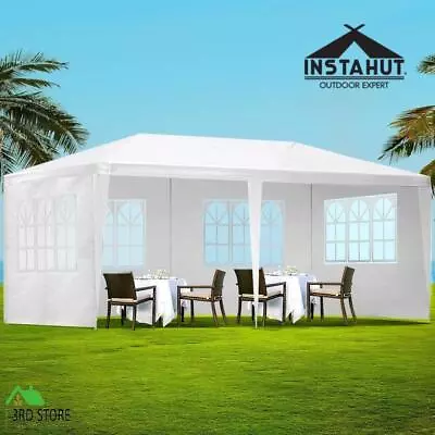 Instahut Gazebo 3x6 Outdoor Marquee Side Wall Party Wedding Tent Camping White • $98.10