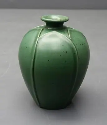 Arts & Crafts Matte Green 5  Pottery Vase Unmarked Jemerick • $299.99