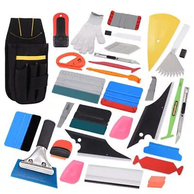 Car Wrap Kit Vinyl Tools Bag Magnet Squeegee Window Tint Application Tool Kit US • $34.19