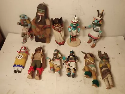 LOT Of 11 - Navajo Native American Handmade Kachina Dolls • $299.99