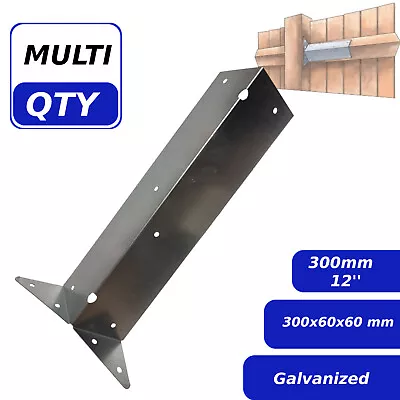£4.98 • Buy Arris Rails Fencing Brackets 300mm Fence Post Support Repair Galvanized Panel