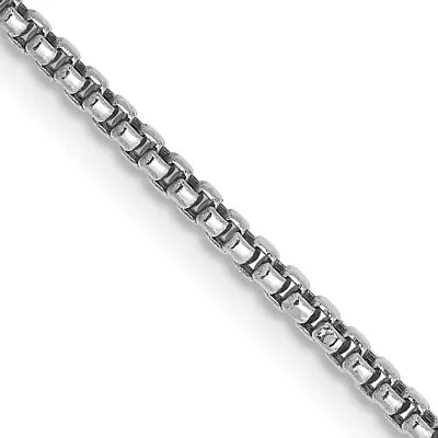 Avariah 14K White Gold 1.5mm Semi-Solid Round Box With Lobster Lock Chain • $349.99