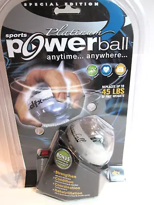 DFX Sports & Fitness PLATINUM SPORTS LIGHTED POWERBALL W/ Charging Dock- New!! • $26.95