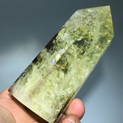 453g Top！Citrine Quartz Tower Points Obelisk Pyramid Healing Wand Reiki Healing  • $25