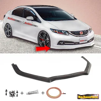 For 13 14 15 Honda Civic 4Dr GT Style Front Spoiler Bumper Chin Lip Urethane • $52.99