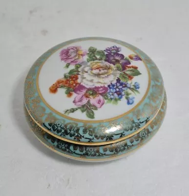 Lovely Meissner Limoges Floral Trinket Box. • £3.99