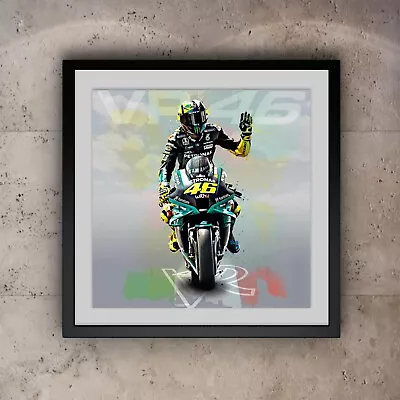 Valentino Rossi | Yamaha | MotoGP | 46 | Splatter | Wall Art | Poster | Print • £9.99