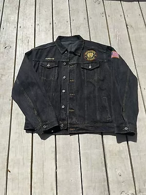 Danbury Mint Personalized U.S. Army Denim Jacket L/XL Freedom Isn't Free Veteran • $38