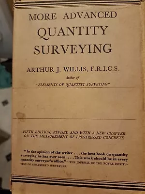 More Advanced Quantity Surveying By Arthur J. Willis 5th Edition Id: W.a H1 • £5.99