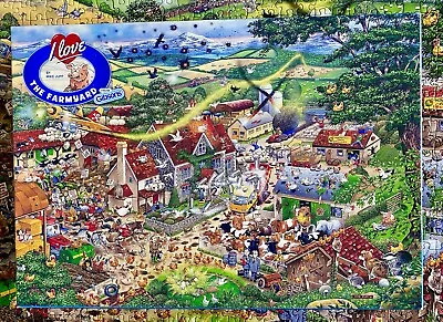 Gibson's 1000 Piece Jigsaw - I Love The Farmyard By Mike Jupp. Complete • £4