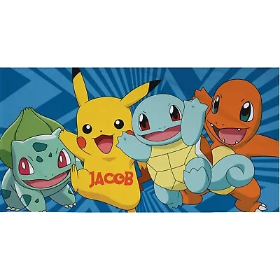 £16.99 • Buy Personalised Embroidered POKEMON Beach Towel