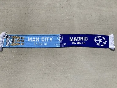 UEFA Champions League Scarf Semi Final ‘16 Real Madrid V Man City Road To Milano • $19.99