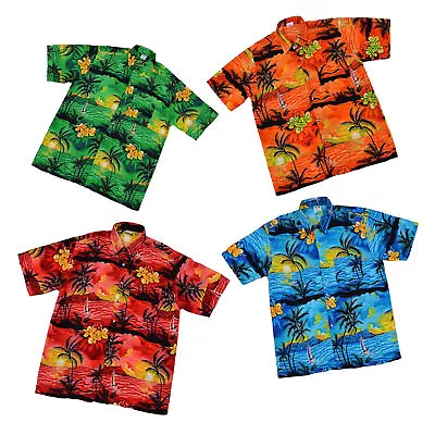 Hawaiian Festival Shirt Holiday BBQ Stag Costume Palm Tree Party Fancy Dress • $18.63