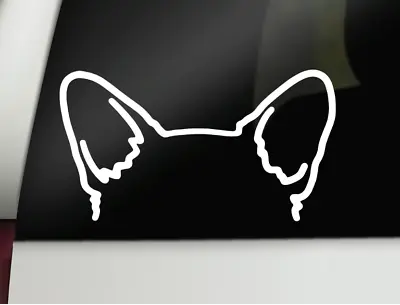 Corgi Decal Corgi Ears Decal Dog Ears Car Decal Laptop Decal Vinyl Sticker • $4.61