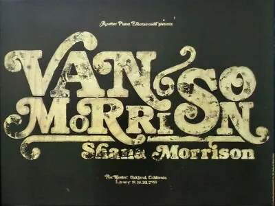 VAN MORRISON 2016 OAKLAND Concert Poster STEVE WILSON NM 18x24 • $200