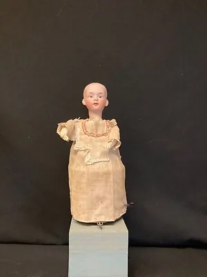 Antique German Bisque Wind-Up Mechanical Doll By Heubach • $285