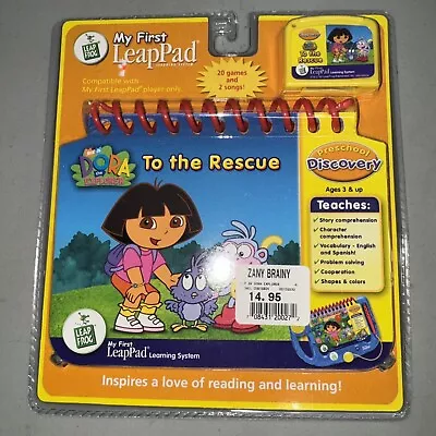 Leapfrog My First LeapPad Dora The Explorer To The Rescue Book & Cartridge NEW • $4.99