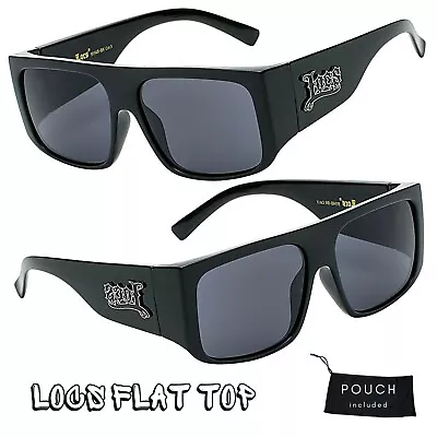 Mens Locs Hardcore Black Gangster Cholo Flat Top Street Lowrider Sunglasses • $9.95