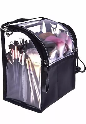 Big Makeup Bag Cosmetic Case Storage Handle Organizer Travel Kit Shoulder Strap • $18