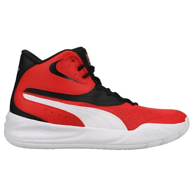 Puma Triple Mid Basketball  Mens Red Sneakers Athletic Shoes 376451-01 • $32.85