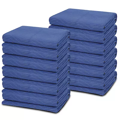 12 Moving Blankets 80  X 72  Mats Deluxe Quilted Shipping Furniture Pads 35lb/dz • $57.58