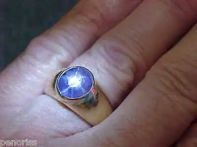 Men's    Natural Blue Star Sapphire    Ring 14k Gold Size 9  Make Offer  • $3177.50
