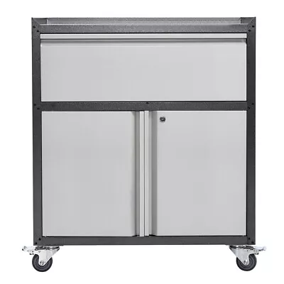 Roller Tool Cabinet Garage Workshop Trolley Lockable Office Metal Storage Unit  • £149.95