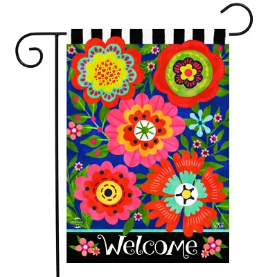 Bright Blooms Spring Garden Flag Floral Primitive 12.5  X 18  Briarwood Lane • $9.86