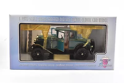 1931 Ford Model A Coupe Blue 1:18 Motor City Opening Hood Doors & Rumble Seat • $99.99