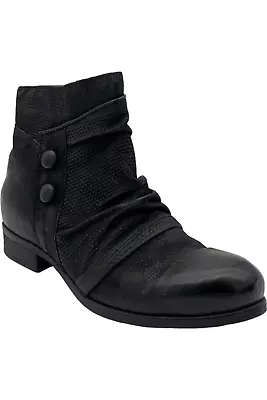 Miz Mooz Leather Ankle Boots Sallie Black • $82.99