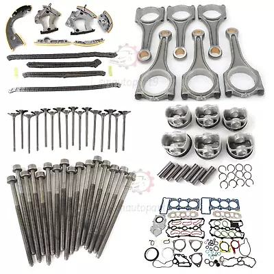 Engine Rebuilding Kit W/ Timing Chain Piston Ring Head Bolt Set For AUDI 3.0T • $252