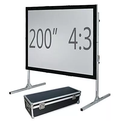 200  Fast Fold Projection Screen Front And Rear 4:3 HD Fast Fold Fixed/framed • £980