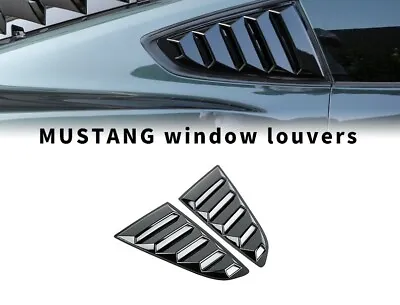 $30 • Buy For 2015-2020 Ford Mustang Gloss Black Side Vent Window 1/4 Quarter Scoop Louver