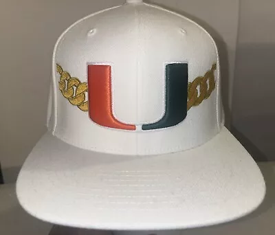 University Miami Hurricanes - Snapback Hat Cap- Top Of The World - NCAA White • $22