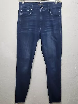 Mother Jeans SZ 27 High Waisted Looker Ankle Fray Denim 27x27 Skinny Stretchy • $45