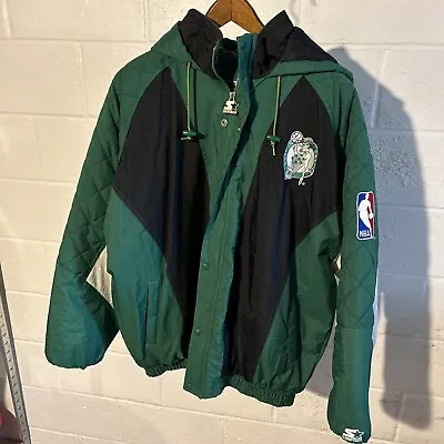 Vintage Boston Celtics Starter Heavy Coat NBA Official Licensed Product XXL • $150.49