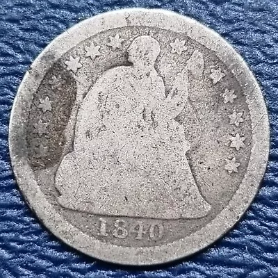 1840 Seated Liberty Half Dime 5c Circulated #71839 • $23.99