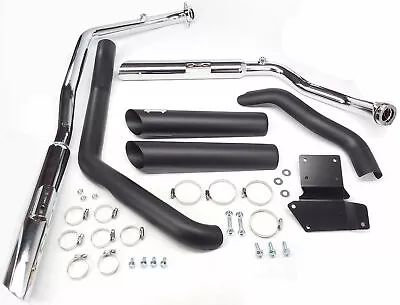 Vance & Hines Twin Slash Staggered Black Ceramic Exhaust System (48293) • $799.99