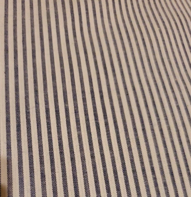 $10.59 • Buy Vintage Sewing Fabric Chambray Pinstripe Blue & White 40x60  1yd+X60  Cotton