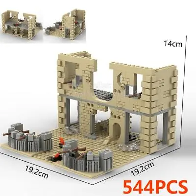 MOC Military Base Fortress Battle Scene Tower House Weapon Building Blocks Set • $40.74
