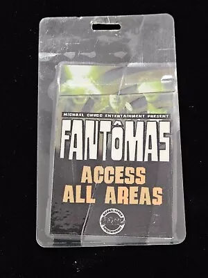 Vintage Fantomas Backstage Pass Personaly Used Michael Chugg Original Laminate • $20